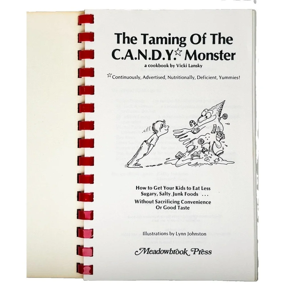 Vintage 1981 The Taming of the CANDY Monster Cookbook Vicki Lansky Spiral Bound